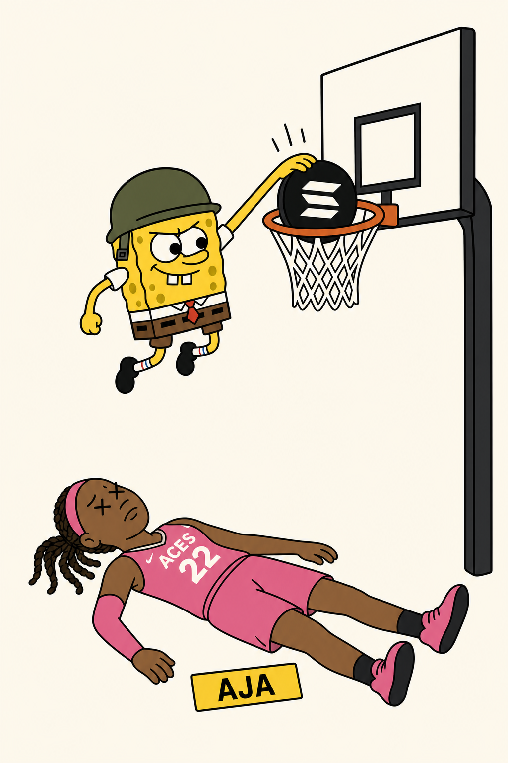 Cupsey posterizing A'ja Wilson (Las Vegas Aces #22)